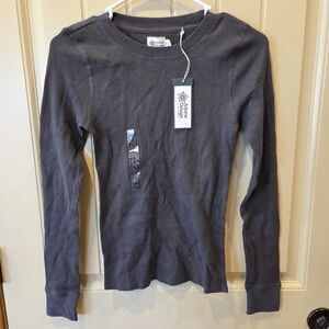 Alpine Design Women's Waffle Print Long-Sleeve Shirt XS Midnight Black New Hike